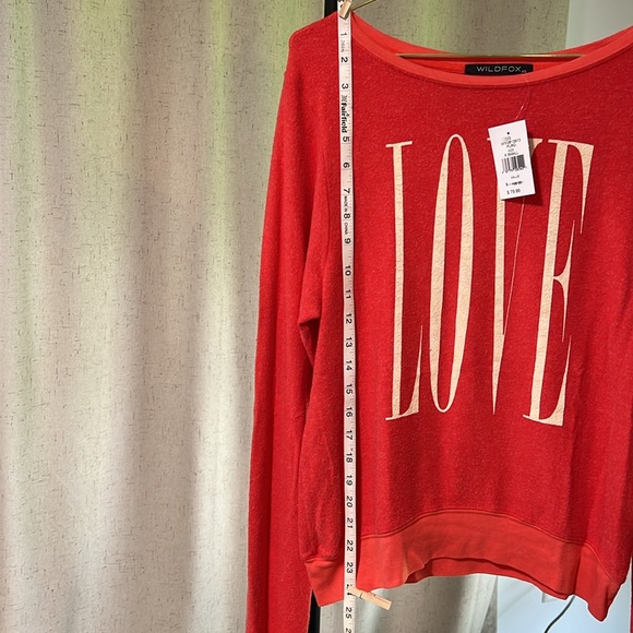 Wild fox “Love” stretch fleece sweatshirt - Picture 4 of 5